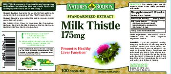 Nature's Bounty Standardized Extract Milk Thistle 175 mg - herbal supplement