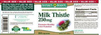 Nature's Bounty Standardized Extract Milk Thistle 250 mg - herbal supplement