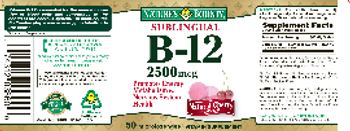 Nature's Bounty Sublingual B-12 2500mcg Natural Cherry Flavor - vitamin supplement