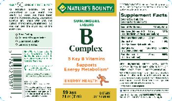 Nature's Bounty Sublingual Liquid B Complex - supplement