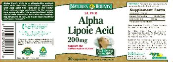 Nature's Bounty Super Alpha Lipoic Acid 200 mg - supplement