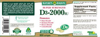 Nature's Bounty Super Strength D3-2000 IU - vitamin supplement
