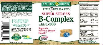 Nature's Bounty Super Stress B-Complex With C-500 - vitamin supplement