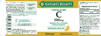 Nature's Bounty Time Released C 500 mg - vitamin supplement