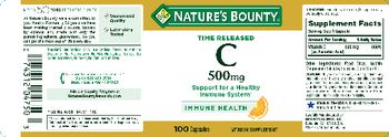 Nature's Bounty Time Released C-500 mg - vitamin supplement