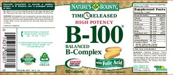 Nature's Bounty Time-Released High Potency B-100 Balanced B-Complex - vitamin supplement