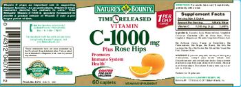 Nature's Bounty Time Released Vitamin C-1000mg Plus Rose Hips - vitamin supplement