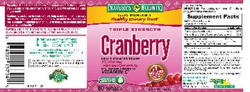 Nature's Bounty Triple Strength Cranberry - supplement