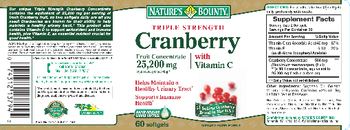 Nature's Bounty Triple Strength Cranberry - supplement