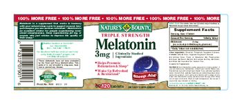 Nature's Bounty Triple Strength Melatonin 3 mg - supplement