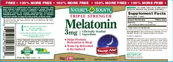 Nature's Bounty Triple Strength Melatonin 3 mg - supplement