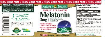 Nature's Bounty Triple Strength Melatonin 3mg - supplement