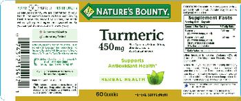 Nature's Bounty Turmeric 450 mg - herbal supplement