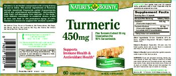 Nature's Bounty Turmeric 450 mg - herbal supplement