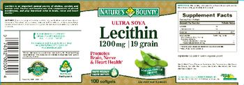 Nature's Bounty Ultra Soya Lecithin 1200 mg - supplement