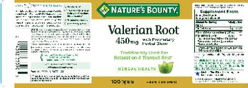 Nature's Bounty Valerian Root 450 mg with Proprietary Herbal Blend - herbal supplement