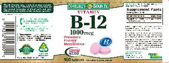 Nature's Bounty Vitamin B-12 1000 mg - vitamin supplement