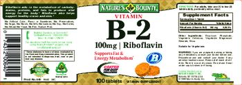 Nature's Bounty Vitamin B-2 100 mg - vitamin supplement