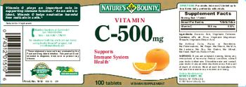 Nature's Bounty Vitamin C-500 mg - vitamin supplement