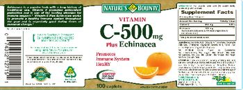 Nature's Bounty Vitamin C-500 mg Plus Echinacea - vitamin supplement