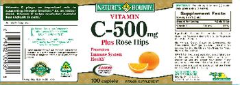 Nature's Bounty Vitamin C-500 mg Plus Rose Hips - vitamin supplement