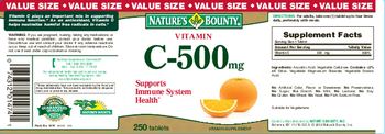 Nature's Bounty Vitamin C-500 mg - vitamin supplement