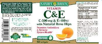 Nature's Bounty Vitamin C & E - vitamin supplement