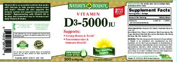 Nature's Bounty Vitamin D3-5000 IU - vitamin supplement