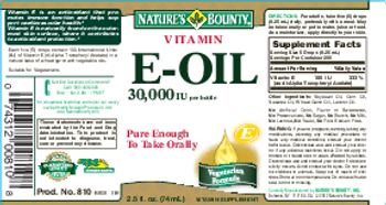 Nature's Bounty Vitamin E-Oil - vitamin supplement