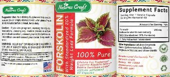 Natures Craft 100% Pure Forskolin - supplement