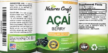 Natures Craft Acai Berry 600 mg - supplement