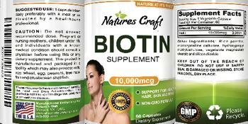 Natures Craft Biotin Supplement 10,000 mcg - supplement