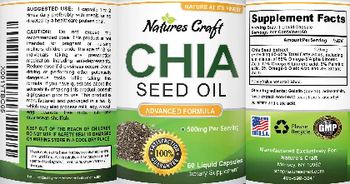 Natures Craft Chia Seed Oil 500 mg - supplement