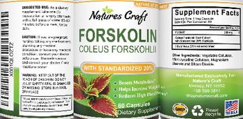 Natures Craft Forskolin Coleus Forskohlii - supplement