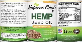 Natures Craft Hemp Seed Oil - supplement