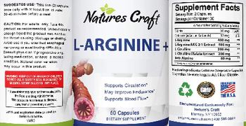 Natures Craft L-Arginine+ - supplement