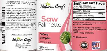 Natures Craft Saw Palmetto - supplement