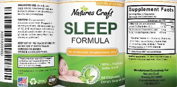 Natures Craft Sleep Formula - supplement