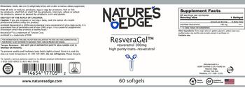 Nature's Edge ResveraGel - supplement