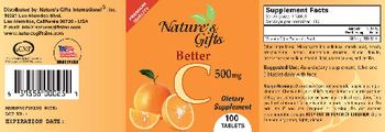 Nature's Gifts Better C 500 mg - supplement