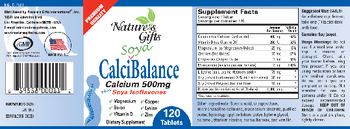 Nature's Gifts CalciBalance Calcium 500 mg Plus Soya Isoflavones - supplement