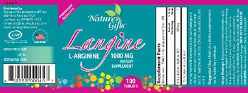 Nature's Gifts Langine L-Arginine 1000 mg - supplement