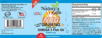 Nature's Gifts NRG Ginseng 500 mg + Omega 3 Fish Oil 500 mg - supplement