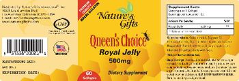 Nature's Gifts Queen's Choice Royal Jelly 500 mg - supplement