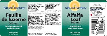 Nature's Harmony Alfalfa Leaf 500 mg - 