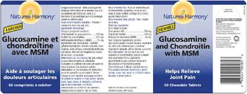 Nature's Harmony Chewable Glucosamine And Chondroitin With MSM - 