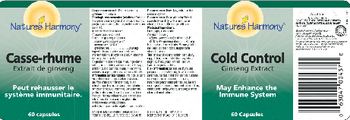 Nature's Harmony Cold Control Ginseng Extract - 
