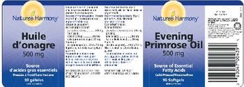 Nature's Harmony Evening Primrose Oil 500 mg - 