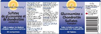 Nature's Harmony Glucosamine + Chondroitin Sulfates Complex - 
