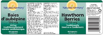 Nature's Harmony Hawthorn Berries 550 mg - 